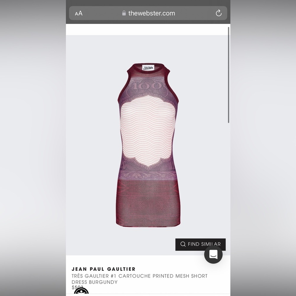 Jean Paul Gaultier Mesh Dress - Picture 5 of 5